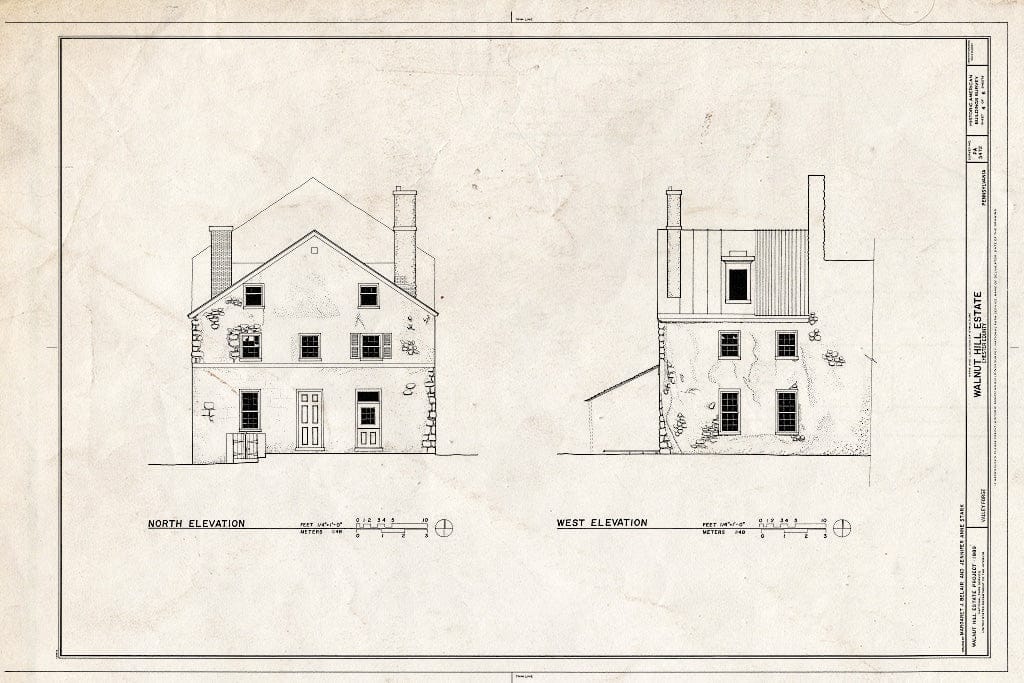 Blueprint HABS PA,15-VALFO,2- (Sheet 4 of 6) - Walnut Hill Estate, East Bank of Schuylkill River, Valley Forge, Chester County, PA