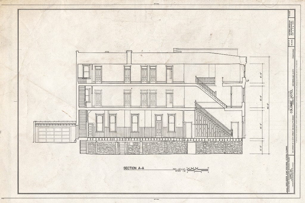 Blueprint HABS PA,65-Jean,53- (Sheet 7 of 9) - Colombe Hotel, South Sixth Street at Bullitt Avenue, Jeannette, Westmoreland County, PA
