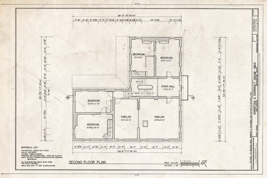 Blueprint HABS PA,65-OVTW,9- (Sheet 2 of 6) - Christian S. Overholt Store & House, Frick Avenue, West Overton, Westmoreland County, PA