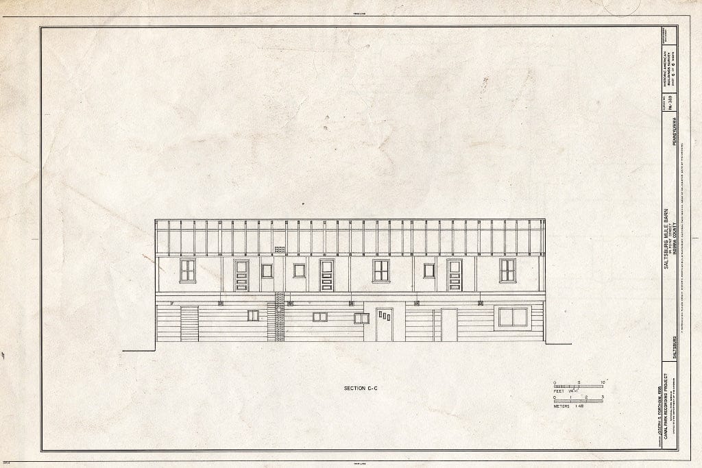 Blueprint HABS PA,32-Salt,26- (Sheet 6 of 6) - Saltsburg Mule Barn, 114 Point Street, Saltsburg, Indiana County, PA