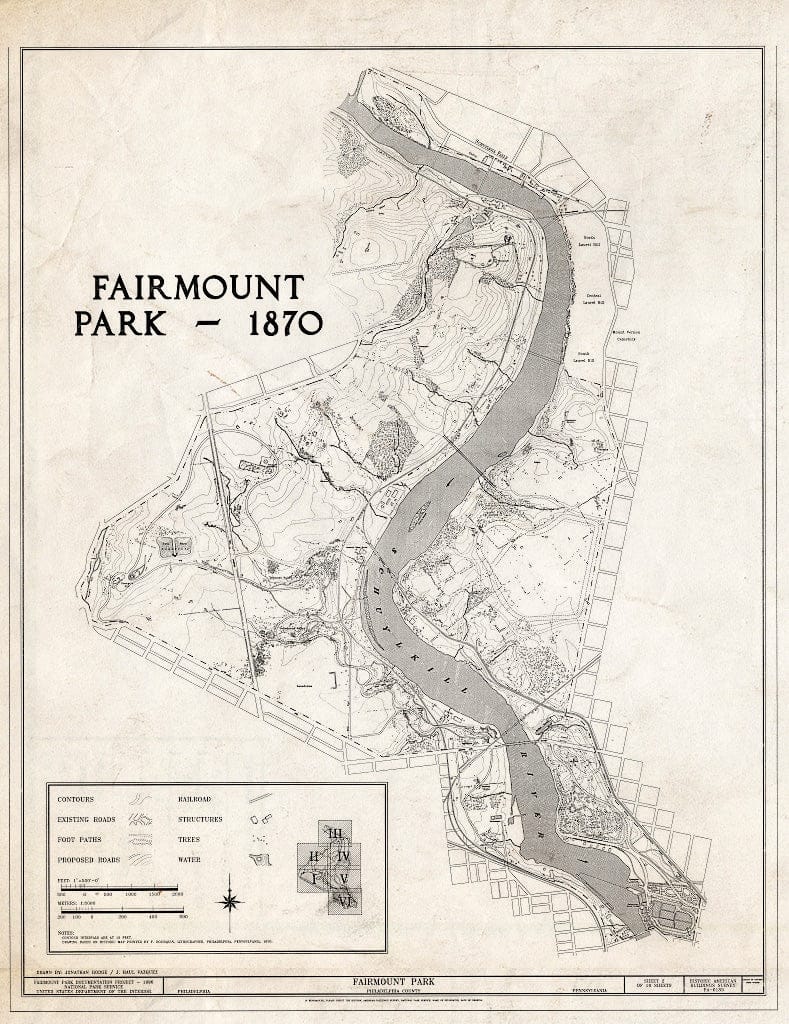 Blueprint HABS PA,51-Phila,696- (Sheet 2 of 16) - Fairmount Park, Along Schuylkill River, Philadelphia, Philadelphia County, PA