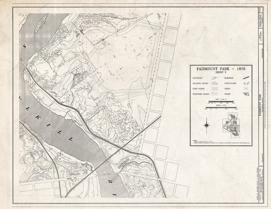 Blueprint HABS PA,51-Phila,696- (Sheet 7 of 16) - Fairmount Park, Along Schuylkill River, Philadelphia, Philadelphia County, PA