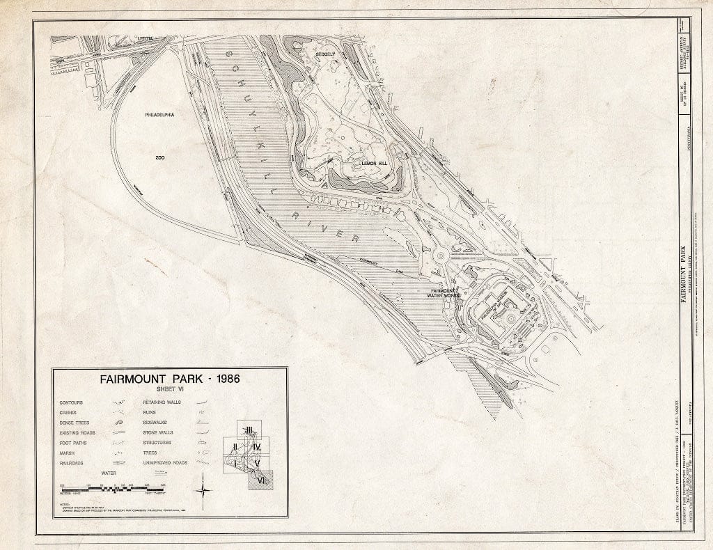 Blueprint HABS PA,51-Phila,696- (Sheet 16 of 16) - Fairmount Park, Along Schuylkill River, Philadelphia, Philadelphia County, PA