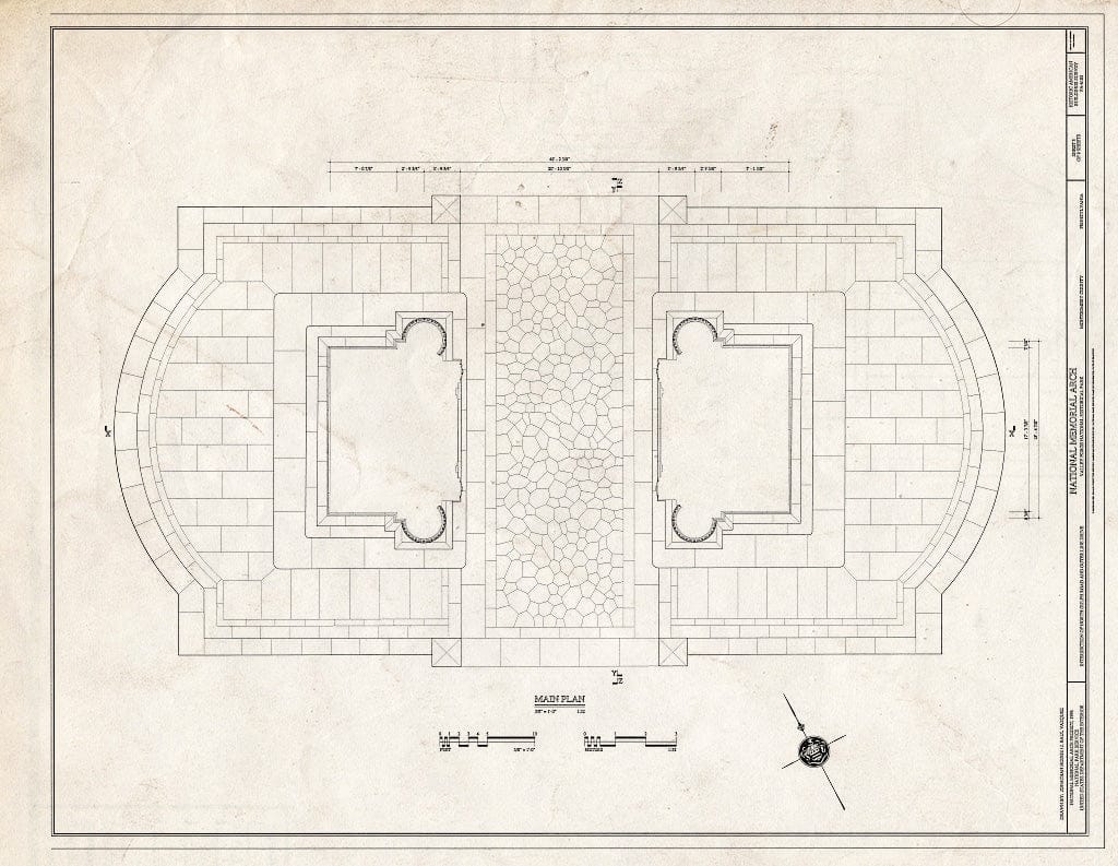 Blueprint HABS PA,46-VALFO.V,1- (Sheet 3 of 9) - National Memorial Arch, King of Prussia, Montgomery County, PA