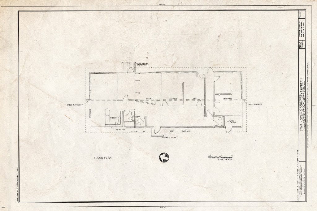 Blueprint HABS PA,9-PIPERV.V,1A- (Sheet 2 of 6) - Camp Hofnung, Dormitory No. 1, Old Easton Road at Tohickon Creek, Pipersville, Bucks County, PA