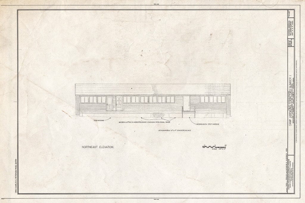Blueprint HABS PA,9-PIPERV.V,1A- (Sheet 4 of 6) - Camp Hofnung, Dormitory No. 1, Old Easton Road at Tohickon Creek, Pipersville, Bucks County, PA