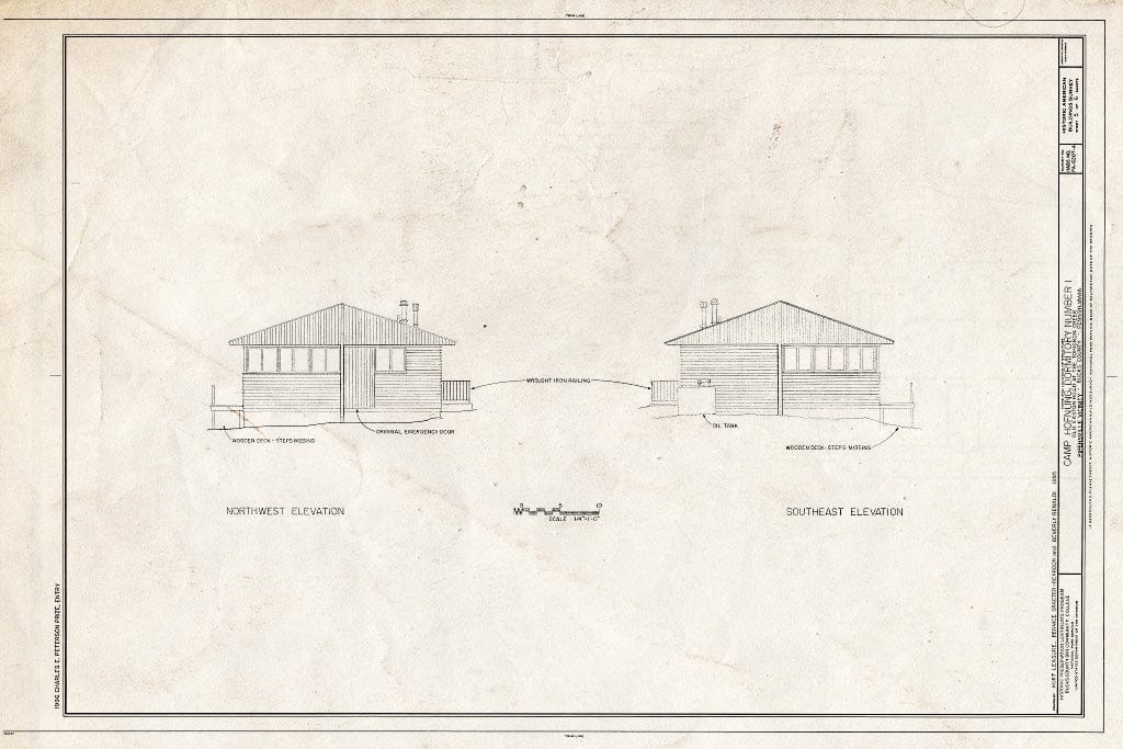 Blueprint HABS PA,9-PIPERV.V,1A- (Sheet 5 of 6) - Camp Hofnung, Dormitory No. 1, Old Easton Road at Tohickon Creek, Pipersville, Bucks County, PA
