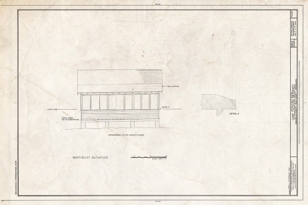 Blueprint HABS PA,9-PIPERV.V,1B- (Sheet 5 of 6) - Camp Hofnung, Infirmary, Old Easton Road at Tohickon Creek, Pipersville, Bucks County, PA