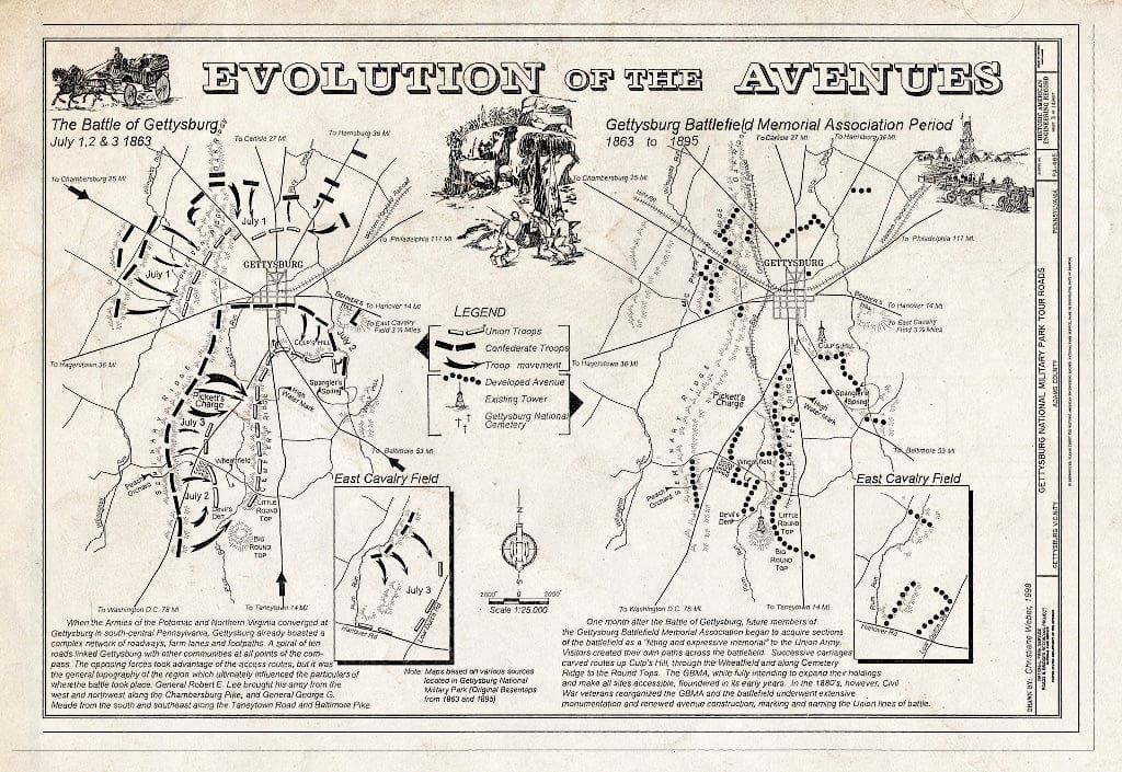 Blueprint HAER PA,1-GET.V,21- (Sheet 3 of 14) - Gettysburg National Military Park Tour Roads, Gettysburg, Adams County, PA