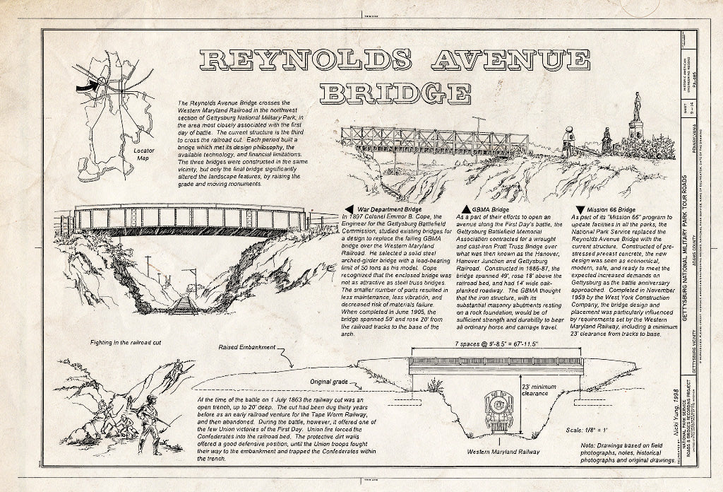 Blueprint HAER PA,1-GET.V,21- (Sheet 9 of 14) - Gettysburg National Military Park Tour Roads, Gettysburg, Adams County, PA