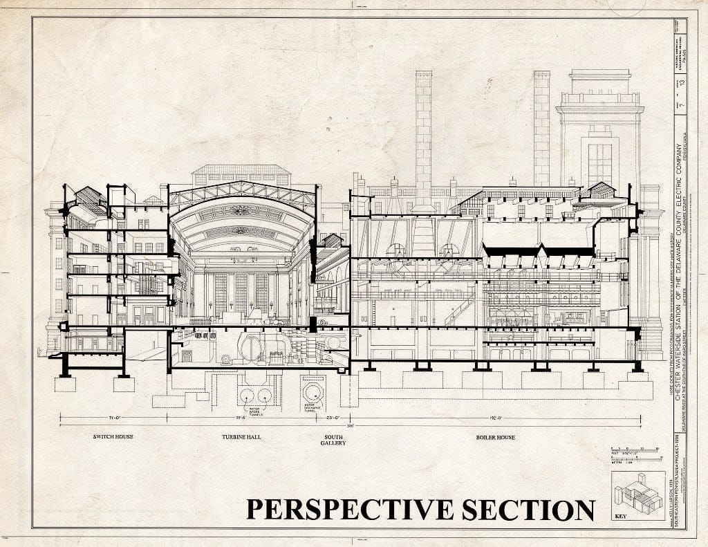 Blueprint HAER PA,23-Ches,2- (Sheet 7 of 13) - Delaware County Electric Company, Chester Station, Delaware River at South end of Ward Street, Chester, Delaware County, PA