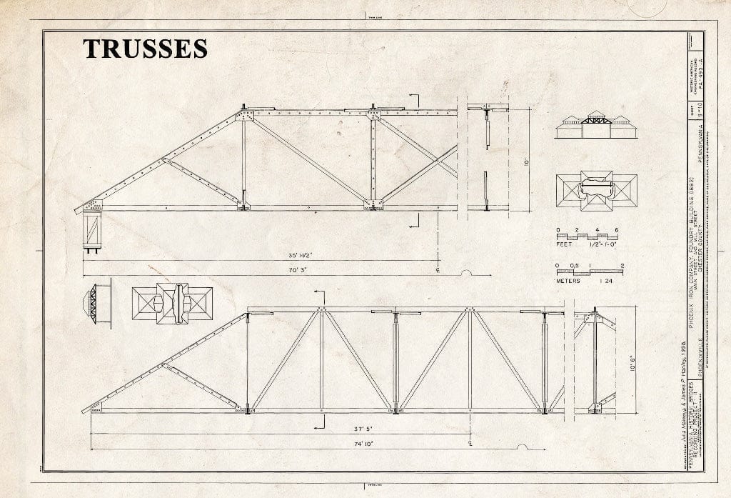 Blueprint HAER PA,15-PHOEN,4A- (Sheet 9 of 10) - Phoenix Iron Company, Foundry Building, Main Street at Mill Street, Phoenixville, Chester County, PA