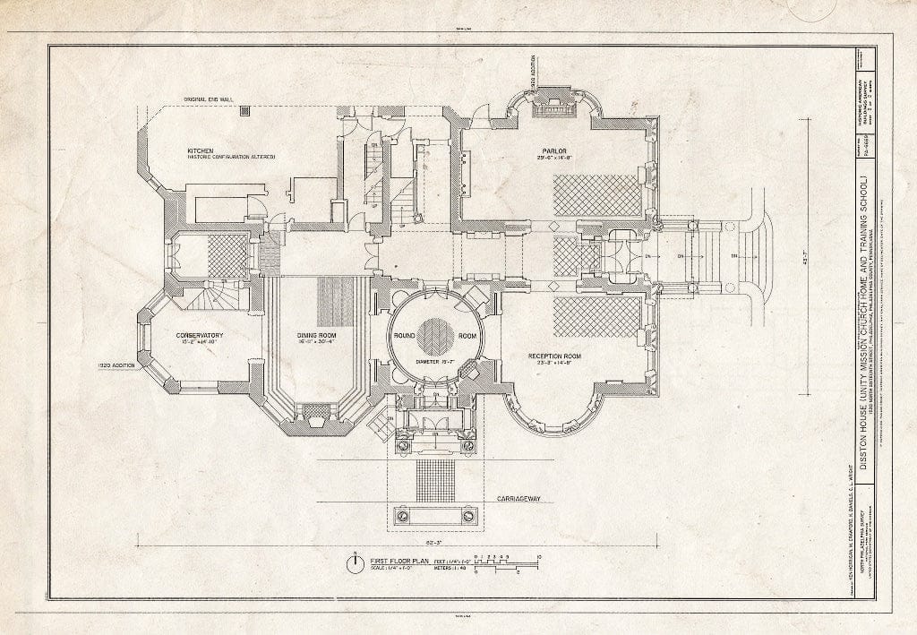 Blueprint HABS PA,51-Phila,738- (Sheet 2 of 2) - Disston House, 1530 North Sixteenth Street, Philadelphia, Philadelphia County, PA