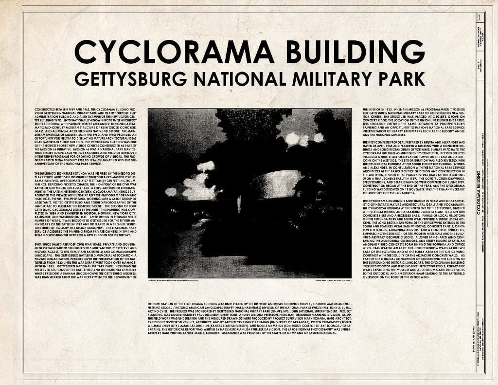 Blueprint HABS PA-6709 (Sheet 1 of 24) - Cyclorama Building, 125 Taneytown Road, Gettysburg, Adams County, PA