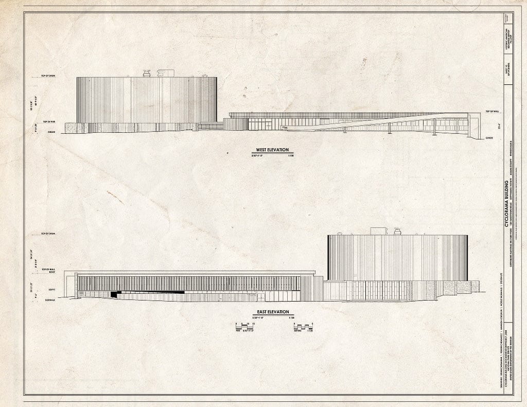 Blueprint HABS PA-6709 (Sheet 10 of 24) - Cyclorama Building, 125 Taneytown Road, Gettysburg, Adams County, PA
