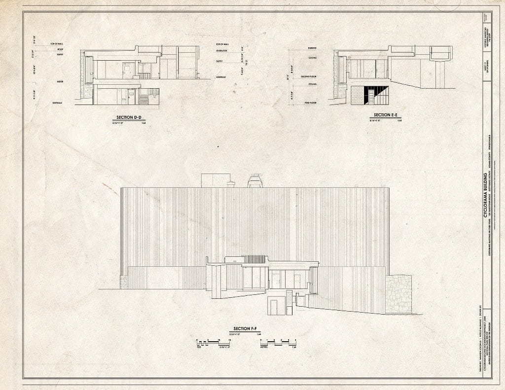 Blueprint HABS PA-6709 (Sheet 17 of 24) - Cyclorama Building, 125 Taneytown Road, Gettysburg, Adams County, PA
