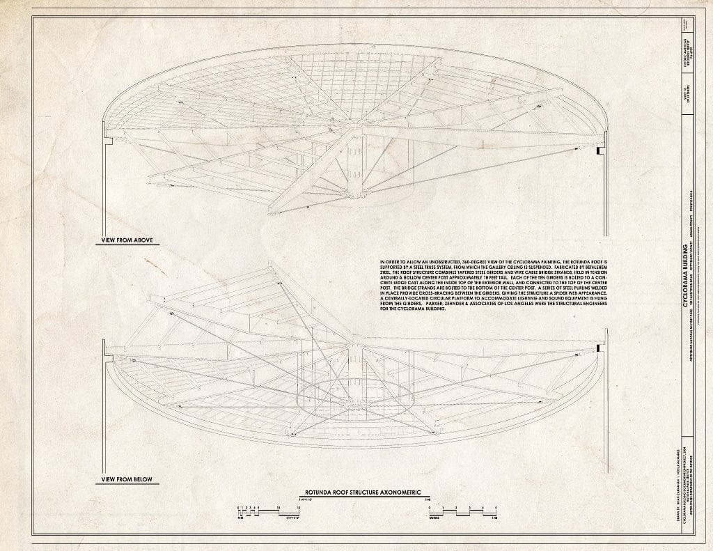 Blueprint HABS PA-6709 (Sheet 18 of 24) - Cyclorama Building, 125 Taneytown Road, Gettysburg, Adams County, PA