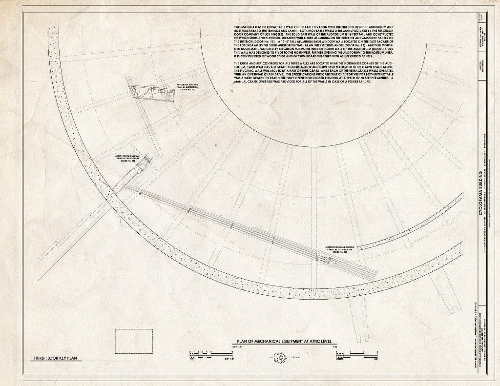Blueprint HABS PA-6709 (Sheet 20 of 24) - Cyclorama Building, 125 Taneytown Road, Gettysburg, Adams County, PA