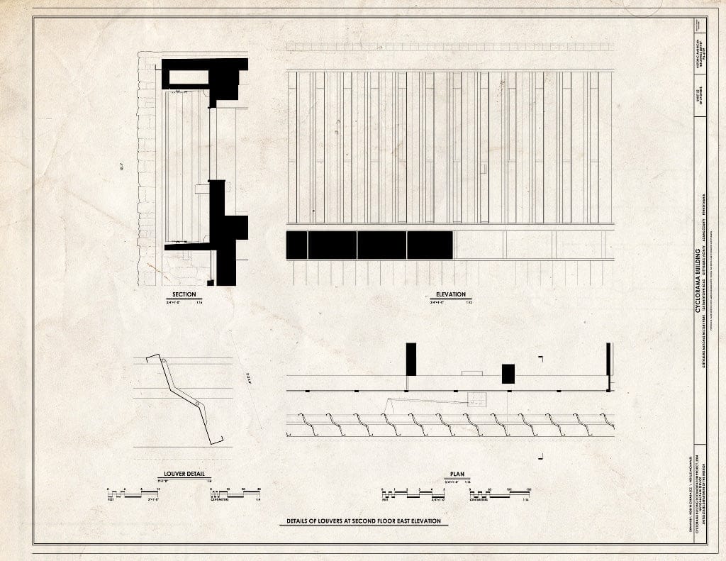 Blueprint HABS PA-6709 (Sheet 22 of 24) - Cyclorama Building, 125 Taneytown Road, Gettysburg, Adams County, PA