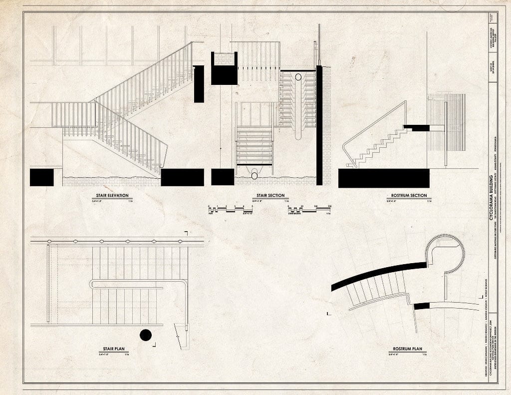 Blueprint HABS PA-6709 (Sheet 23 of 24) - Cyclorama Building, 125 Taneytown Road, Gettysburg, Adams County, PA
