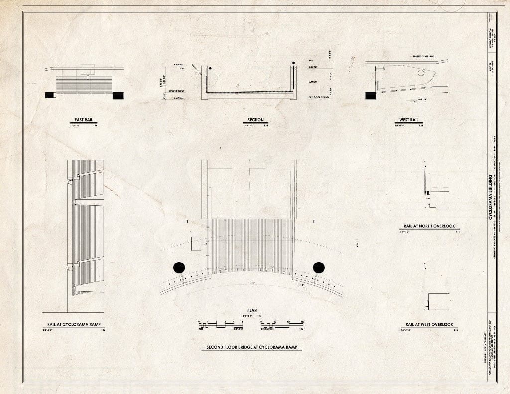 Blueprint HABS PA-6709 (Sheet 24 of 24) - Cyclorama Building, 125 Taneytown Road, Gettysburg, Adams County, PA