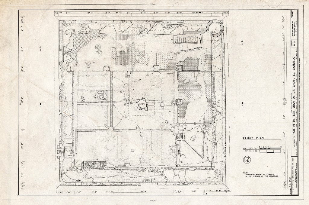 Blueprint HABS PR,7-SAJU,11- (Sheet 3 of 7) - Fortin de San Juan de la Cruz, El Canuelo, Isla de Cabras, San Juan, San Juan Municipio, PR