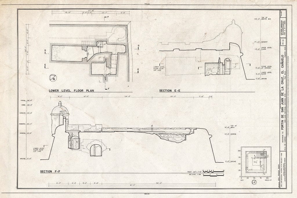 Blueprint HABS PR,7-SAJU,11- (Sheet 5 of 7) - Fortin de San Juan de la Cruz, El Canuelo, Isla de Cabras, San Juan, San Juan Municipio, PR