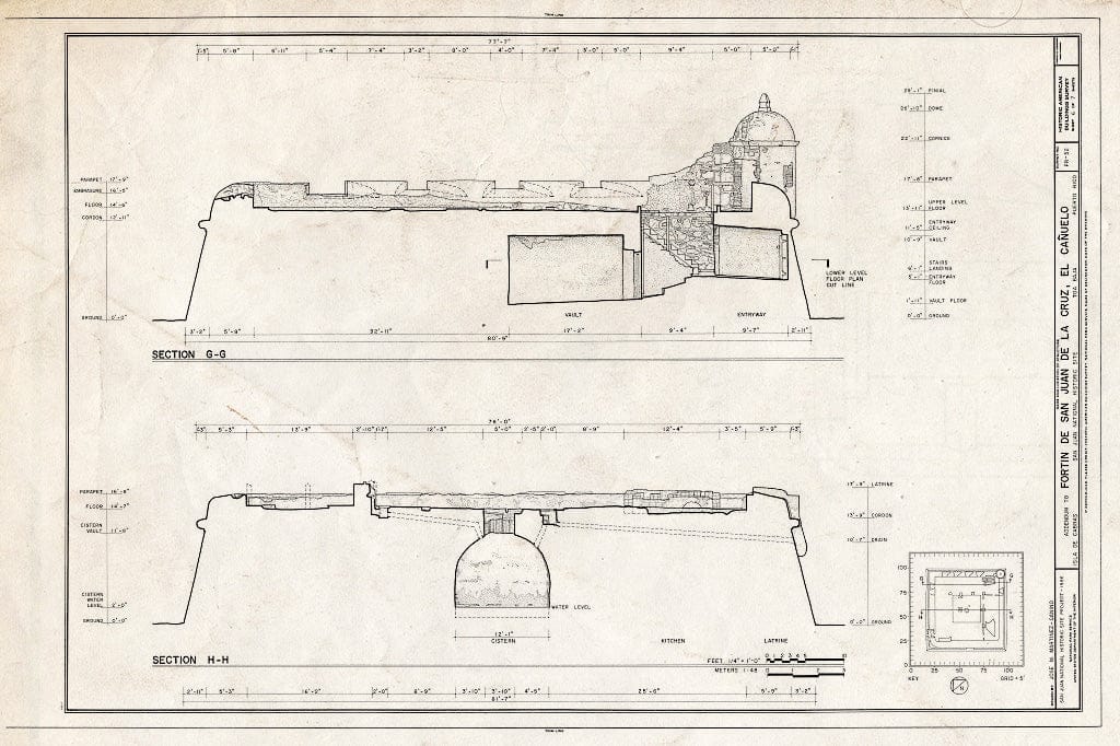 Blueprint HABS PR,7-SAJU,11- (Sheet 6 of 7) - Fortin de San Juan de la Cruz, El Canuelo, Isla de Cabras, San Juan, San Juan Municipio, PR