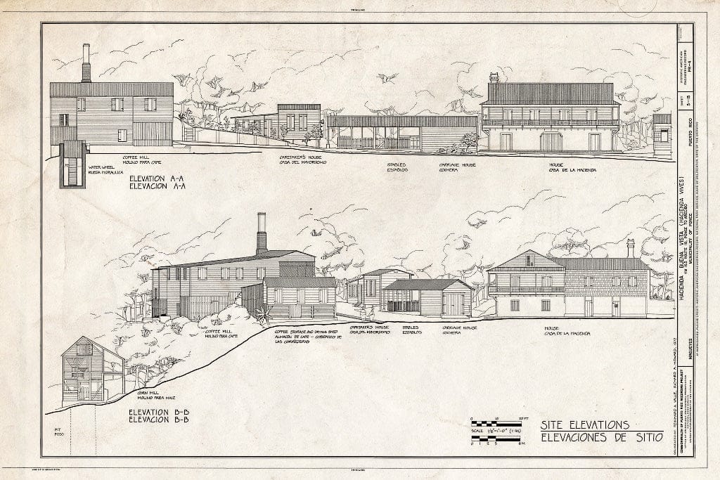 Blueprint HAER PR,6-MAGU,1- (Sheet 5 of 15) - Hacienda Buena Vista, PR Route 10 (Ponce to Arecibo), Magueyes, Ponce Municipio, PR