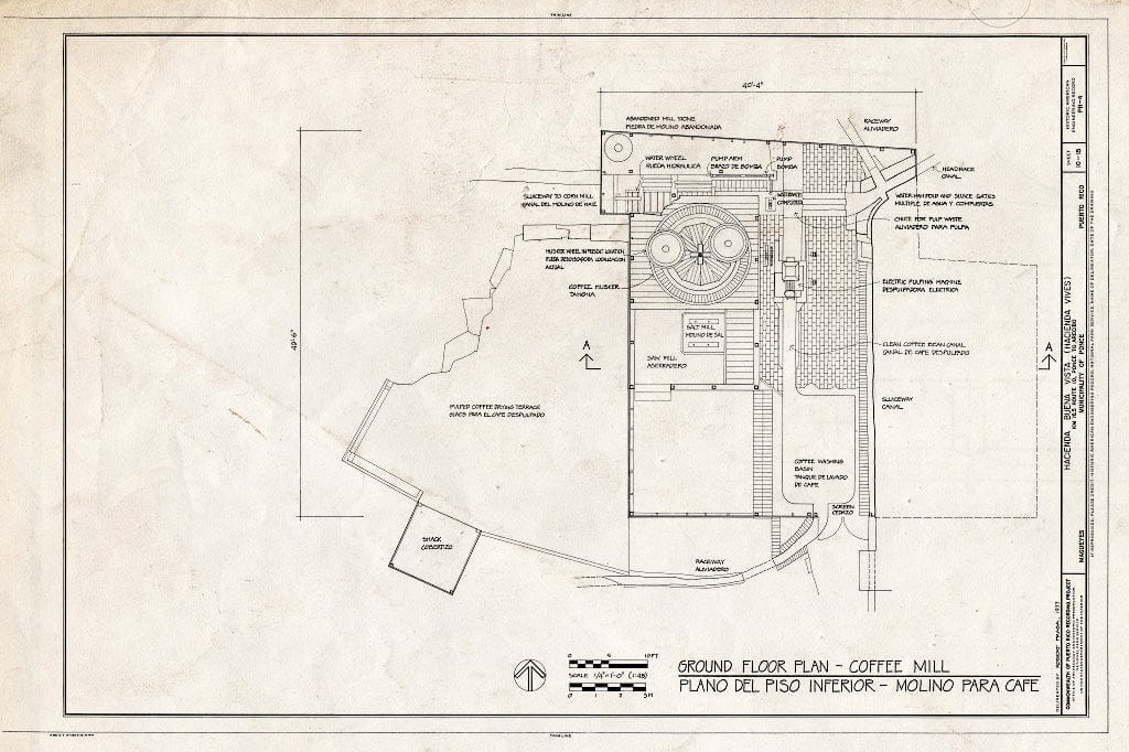 Blueprint HAER PR,6-MAGU,1- (Sheet 10 of 15) - Hacienda Buena Vista, PR Route 10 (Ponce to Arecibo), Magueyes, Ponce Municipio, PR