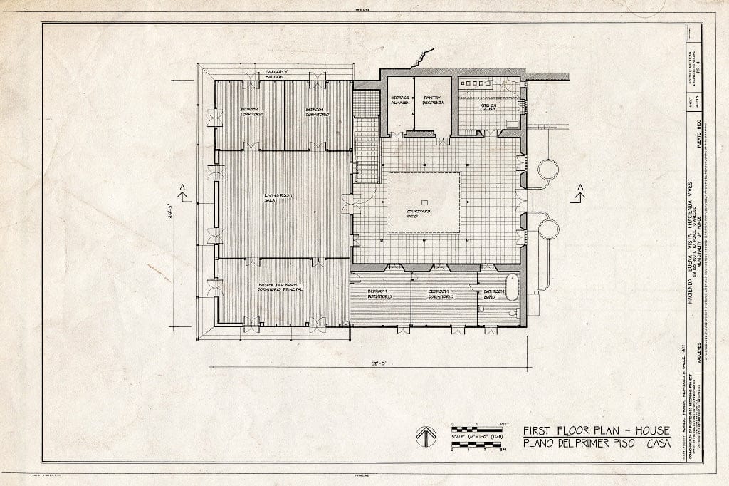 Blueprint HAER PR,6-MAGU,1- (Sheet 14 of 15) - Hacienda Buena Vista, PR Route 10 (Ponce to Arecibo), Magueyes, Ponce Municipio, PR