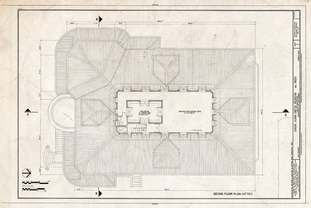 Blueprint HABS PR,5-SANG,4- (Sheet 4 of 11) - Ortiz Perichi, Juan, Casa, Calle Luna No. 94, San German, San German Municipio, PR