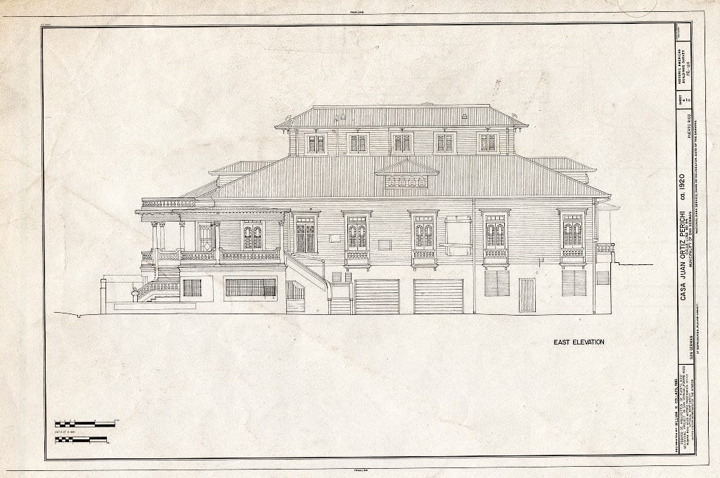 Blueprint HABS PR,5-SANG,4- (Sheet 6 of 11) - Ortiz Perichi, Juan, Casa, Calle Luna No. 94, San German, San German Municipio, PR