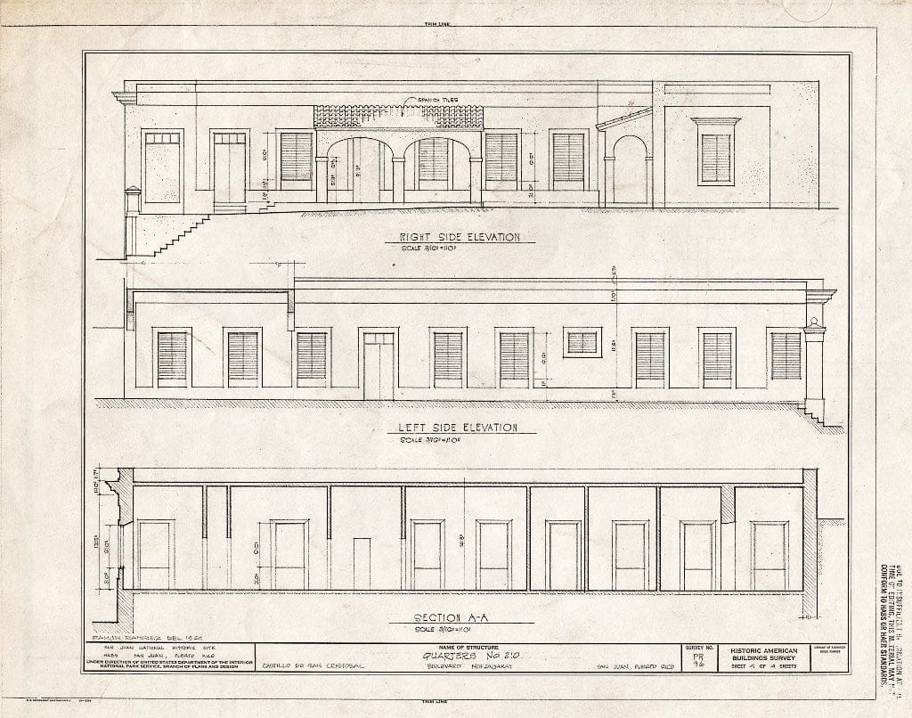 Blueprint HABS PR,7-SAJU,51- (Sheet 4 of 4) - Quarters No. 210, Boulevard Norezagaray, San Juan, San Juan Municipio, PR