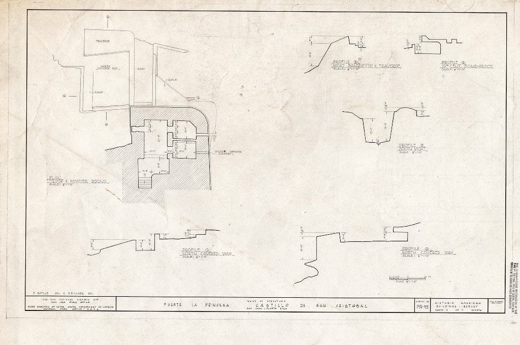 Blueprint HABS PR,7-SAJU,57- (Sheet 7 of 7) - Fuerte La Princessa, Boulevard Norzagaray, San Juan, San Juan Municipio, PR
