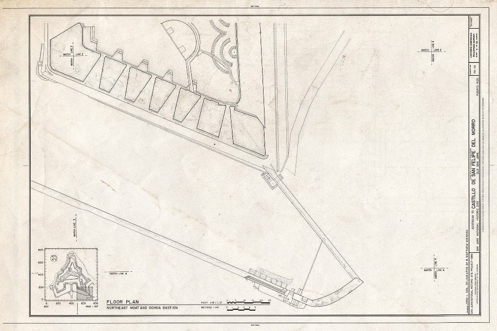 Blueprint HABS PR,7-SAJU,6- (Sheet 5 of 36) - Castillo de San Felipe del Morro, Northwest end of San Juan, San Juan, San Juan Municipio, PR