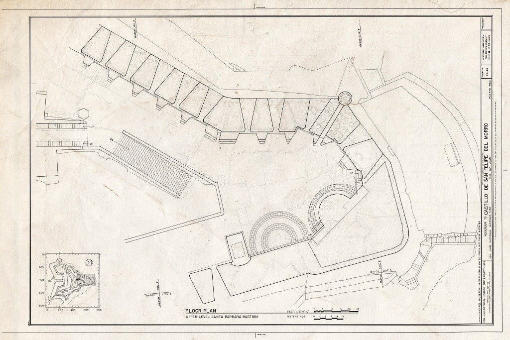 Blueprint HABS PR,7-SAJU,6- (Sheet 14 of 36) - Castillo de San Felipe del Morro, Northwest end of San Juan, San Juan, San Juan Municipio, PR