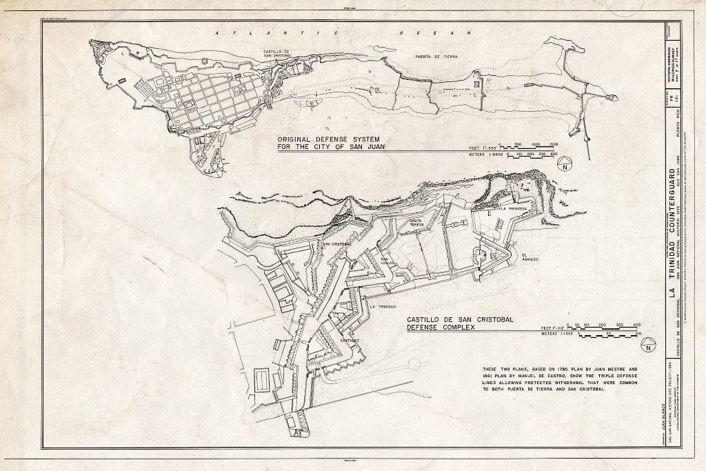 Blueprint HABS PR,7-SAJU,59- (Sheet 2 of 17) - La Trinidad Counterguard, San Juan, San Juan Municipio, PR