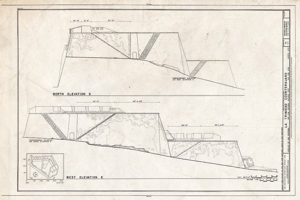 Blueprint HABS PR,7-SAJU,59- (Sheet 8 of 17) - La Trinidad Counterguard, San Juan, San Juan Municipio, PR