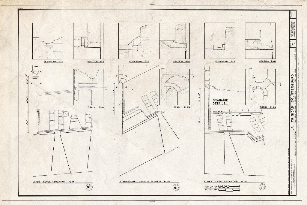 Blueprint HABS PR,7-SAJU,59- (Sheet 17 of 17) - La Trinidad Counterguard, San Juan, San Juan Municipio, PR