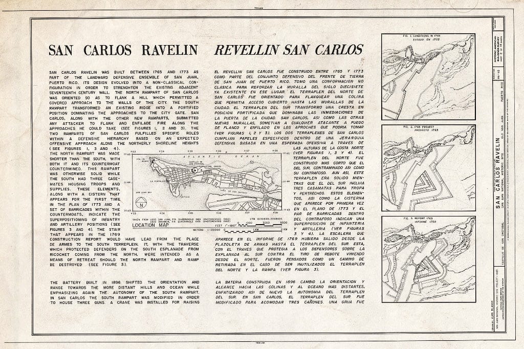 Blueprint HABS PR,7-SAJU,44- (Sheet 2 of 14) - Castillo de San Cristobal, San Carlos Ravelin, San Juan, San Juan Municipio, PR