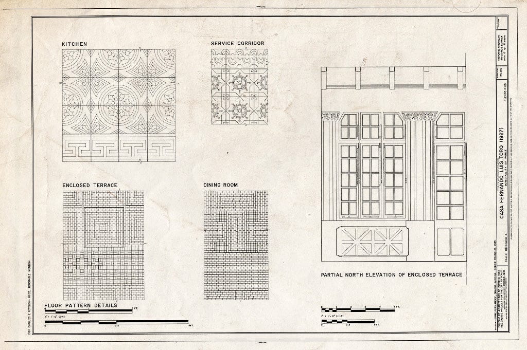 Blueprint HABS PR,6-Ponce,13- (Sheet 6 of 6) - Casa Fernando Luis Toro, Casa Obispado 3, Ponce, Ponce Municipio, PR