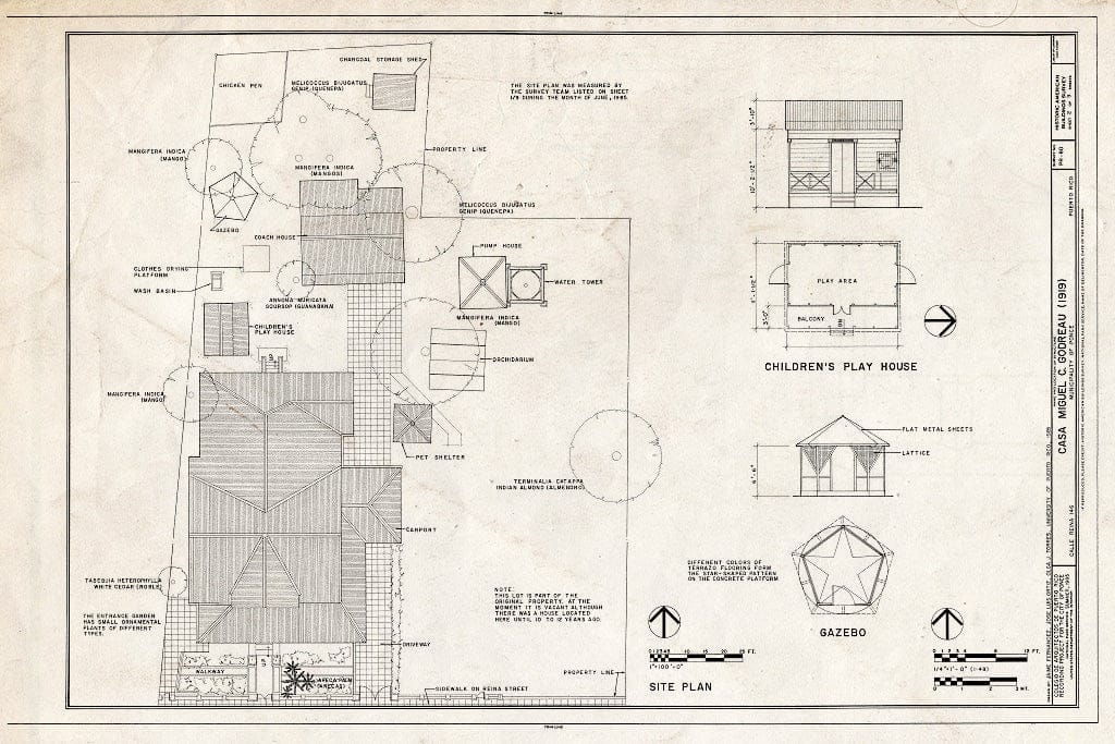 Blueprint HABS PR,6-Ponce,12- (Sheet 2 of 9) - Casa Miguel C. Godreau, Calle Reina 146, Ponce, Ponce Municipio, PR