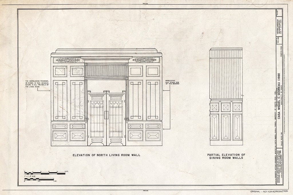 Blueprint HABS PR,6-Ponce,12- (Sheet 7 of 9) - Casa Miguel C. Godreau, Calle Reina 146, Ponce, Ponce Municipio, PR