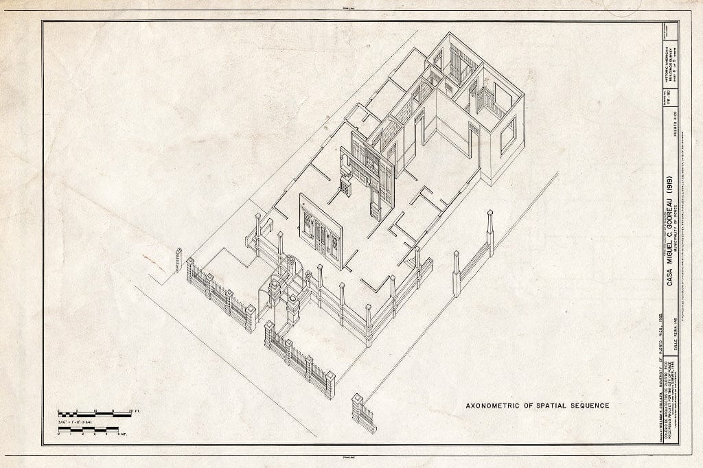 Blueprint HABS PR,6-Ponce,12- (Sheet 8 of 9) - Casa Miguel C. Godreau, Calle Reina 146, Ponce, Ponce Municipio, PR