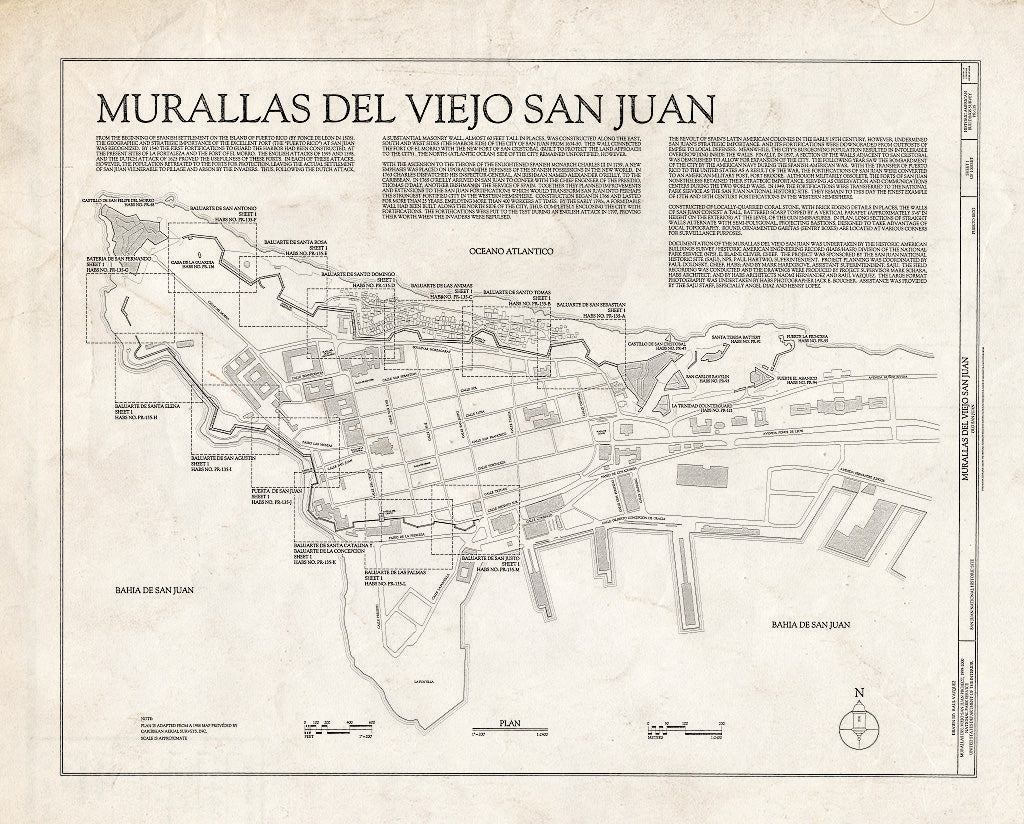 Blueprint HABS PR,7-SAJU,64- (Sheet 1 of 1) - Murallas del Viejo San Juan, San Juan, San Juan Municipio, PR