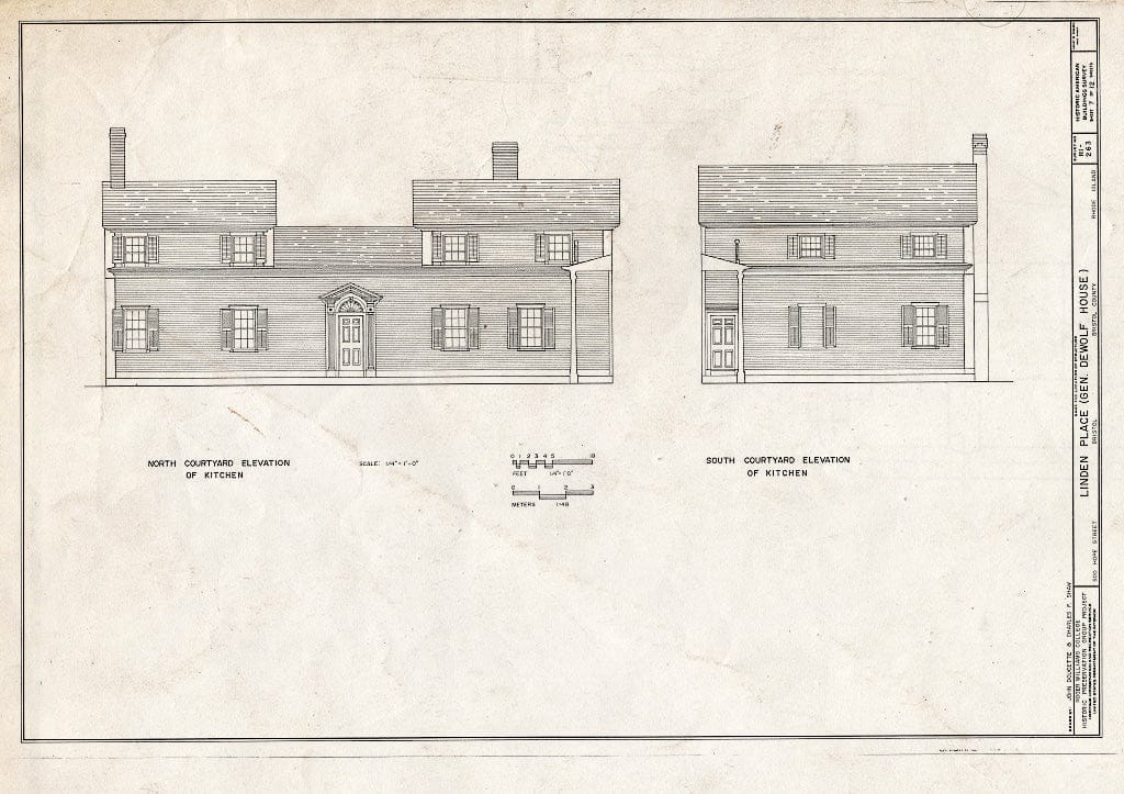 Blueprint HABS RI,1-BRIST,15- (Sheet 7 of 12) - Linden Place, 500 Hope Street, Bristol, Bristol County, RI