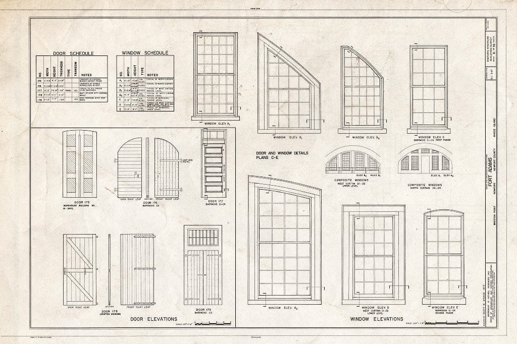 Blueprint HABS RI,3-NEWP,54- (Sheet 31 of 45) - Fort Adams, Newport Neck, Newport, Newport County, RI