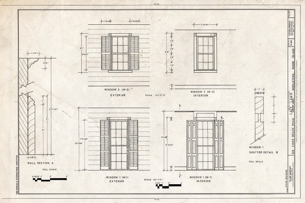 Blueprint HABS RI,3-MIDTO,4- (Sheet 10 of 11) - Lazy Lawn, 528 Third Beach Road, Middletown, Newport County, RI
