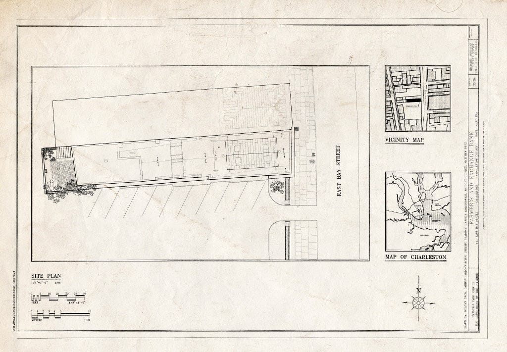 Blueprint Site Plan & Maps - Farmers' & Exchange Bank, 141 East Bay Street, Charleston, Charleston County, SC